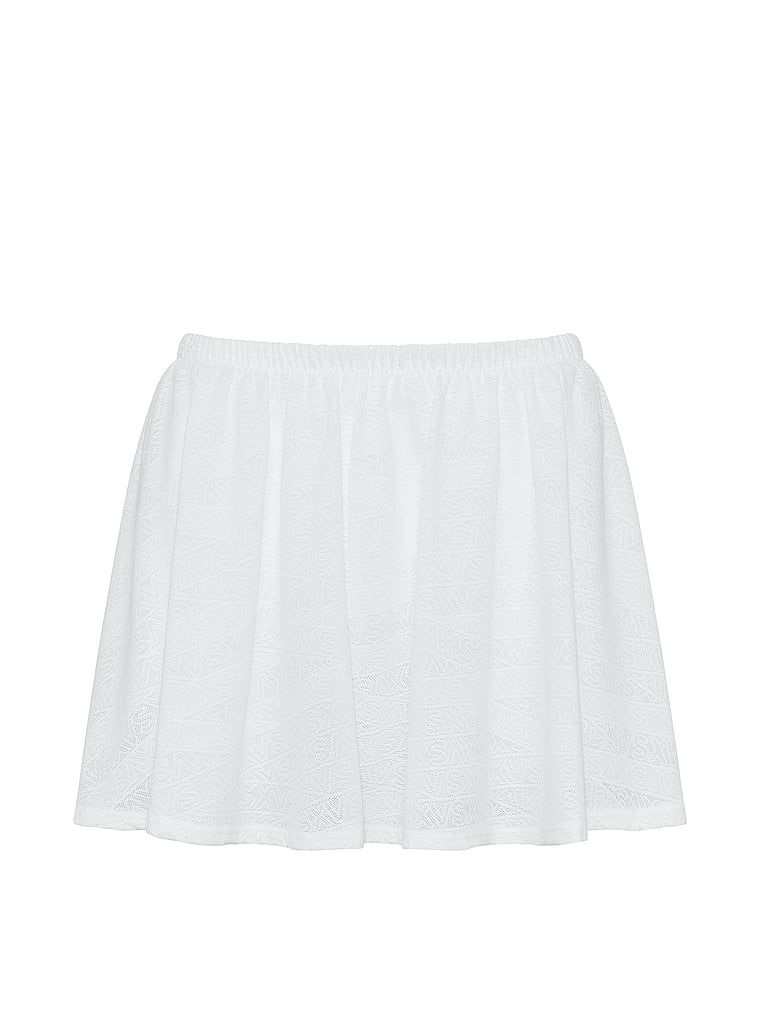 Fustă sport cu pantaloni scurți VSX Elevate Logo Lace. Produsul este alb și provine din colecția VSX.