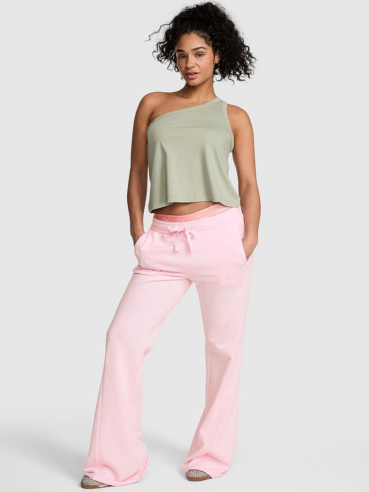Pantaloni evazați Campus Terry