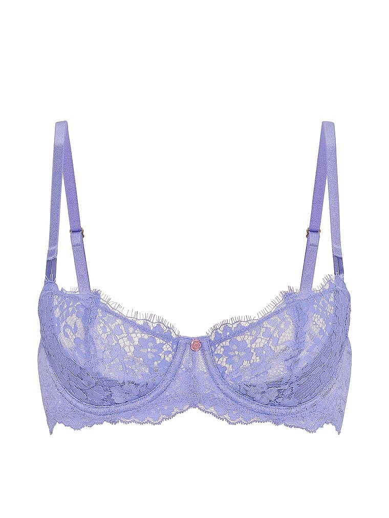 Wicked Lace Balconette fără sutien balconette cu căptușeală. Produsul este albastru și provine din colecția Dream Angels.