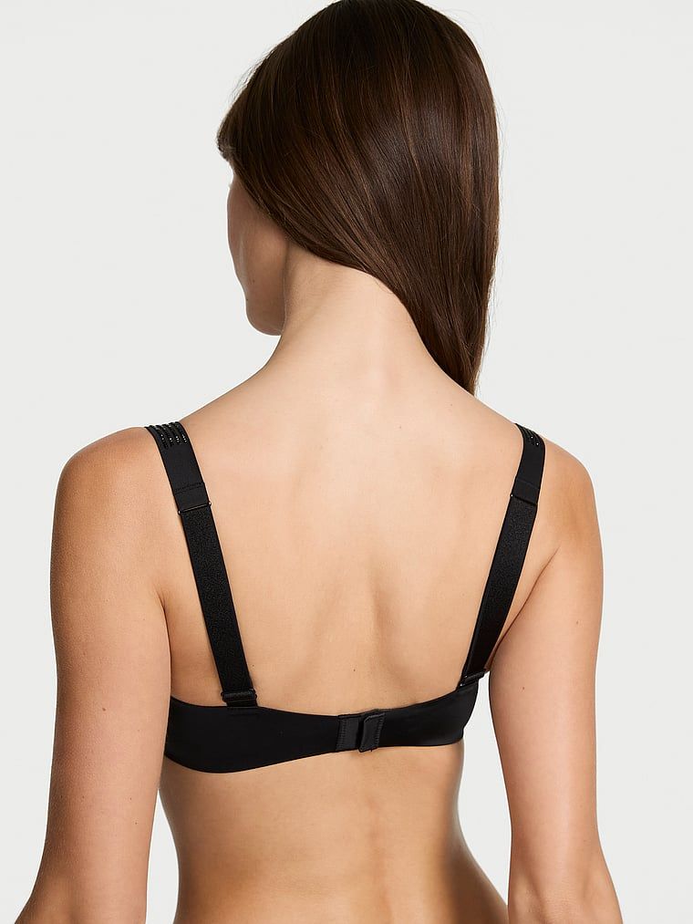 Sutien măritor push-up 2 mărimi Bombshell Ombre Shine Strap. Produsul este negru și provine din colecția Very Sexy.