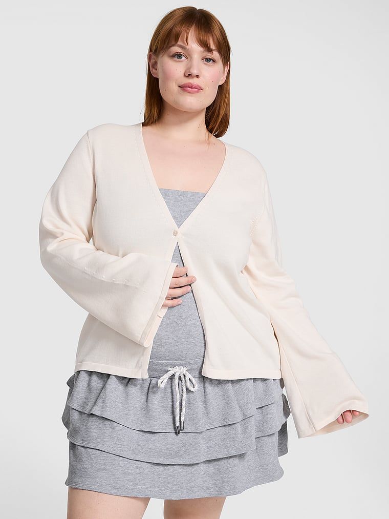 Cardigan tricotat cu un nasture