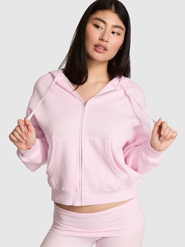 PINK Hanorac Campus Fleece cu fermoar integral