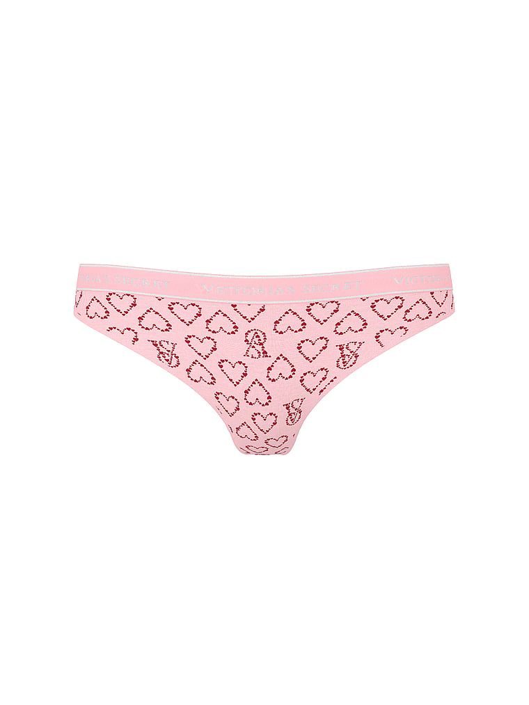 Tanga de bumbac cu logo la talie. Produsul este modelat și provine din colecția Bumbac.