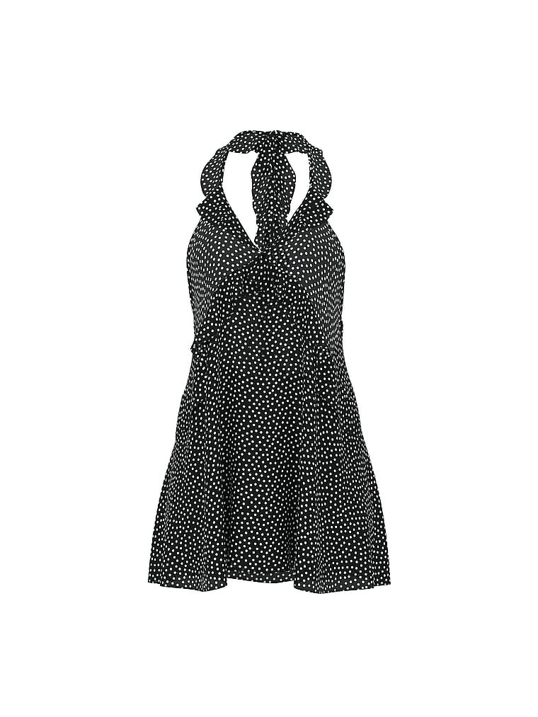 Rochie mini cu buline din șifon. Produsul este modelat și provine din colecția Dream Angels.