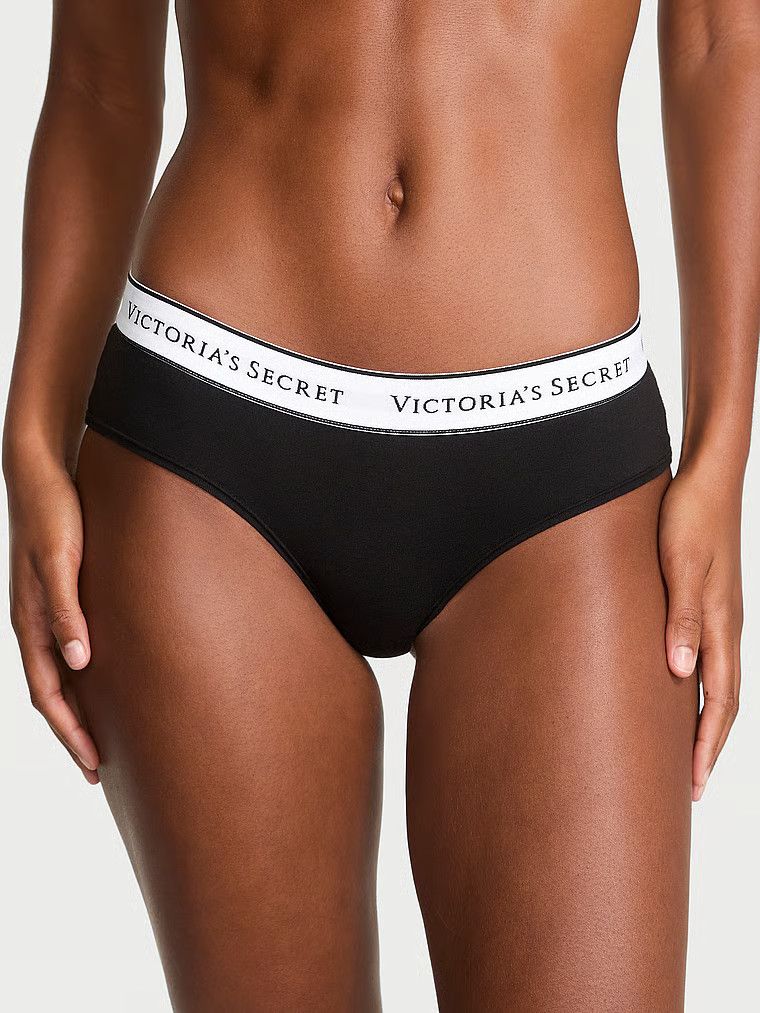 Chiloți din bumbac cu logo Cheeky în talie. Produsul este negru și provine din colecția Bumbac.