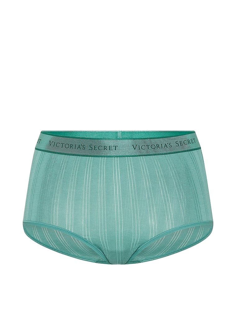 Briefuri Modale cu logo ultra-fin. Produsul este de culoare verde și provine din colecția Bumbac.
