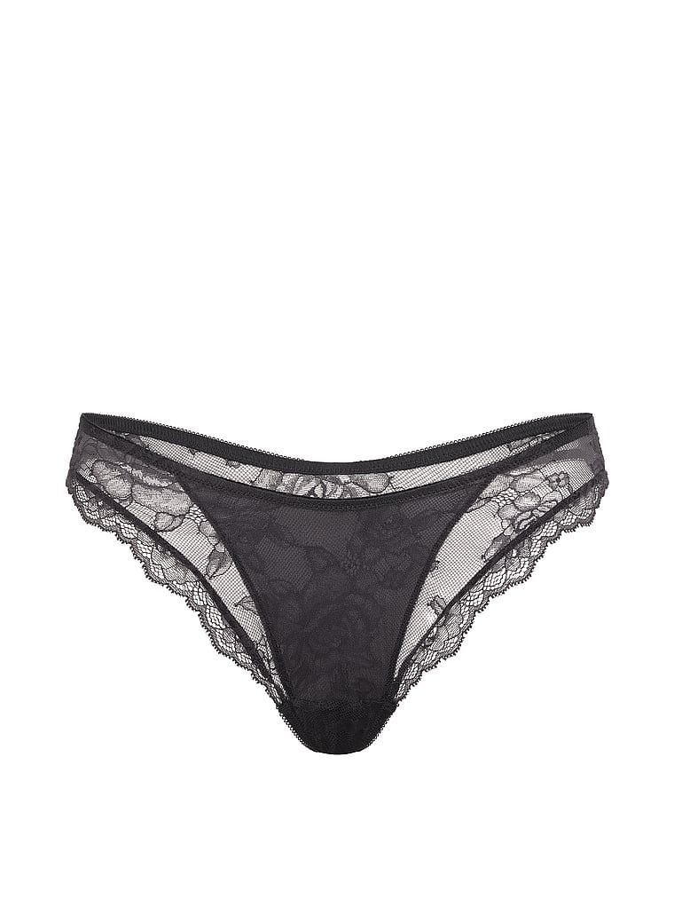 Suprapunere de tanga din dantelă. Produsul este de culoare gri și provine din colecția Very Sexy.