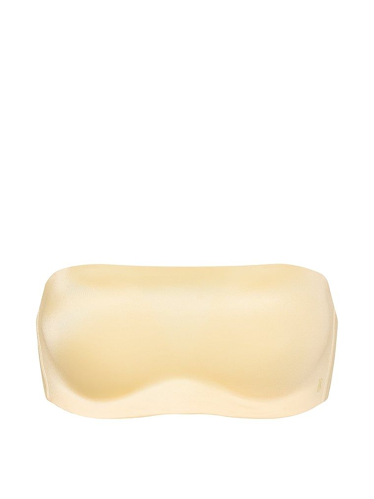 Bandeau fără bretele și sutien push-up cu sârmă. Produsul este de culoare galbenă și provine din colecția Invisible by Victoria's Secret.