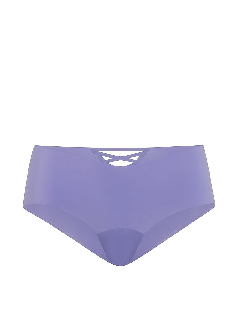 Chiloți fără cusură cu bretele la spatele modelului No-Show Strappy Cheeky. Produsul este albastru și provine din colecția No-Show.