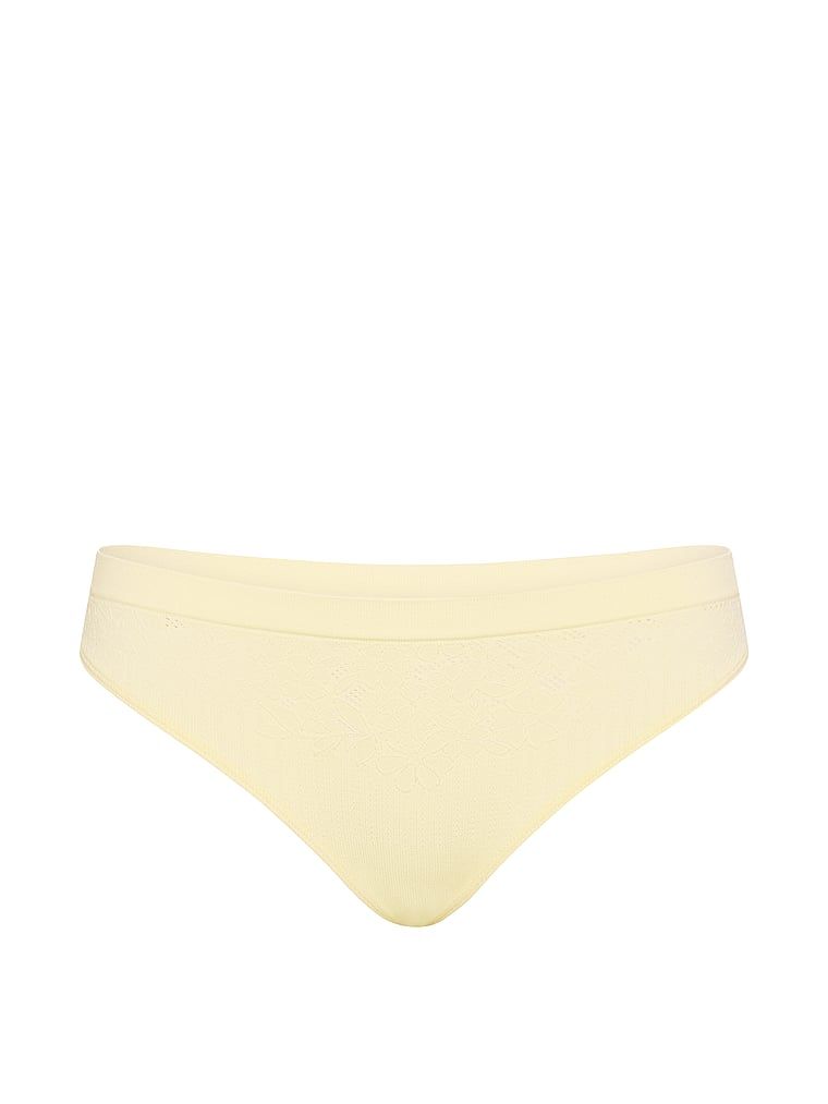 Ribă florală tanga. Produsul este de culoare galbenă și provine din colecția Seamless (Seamless Collection).