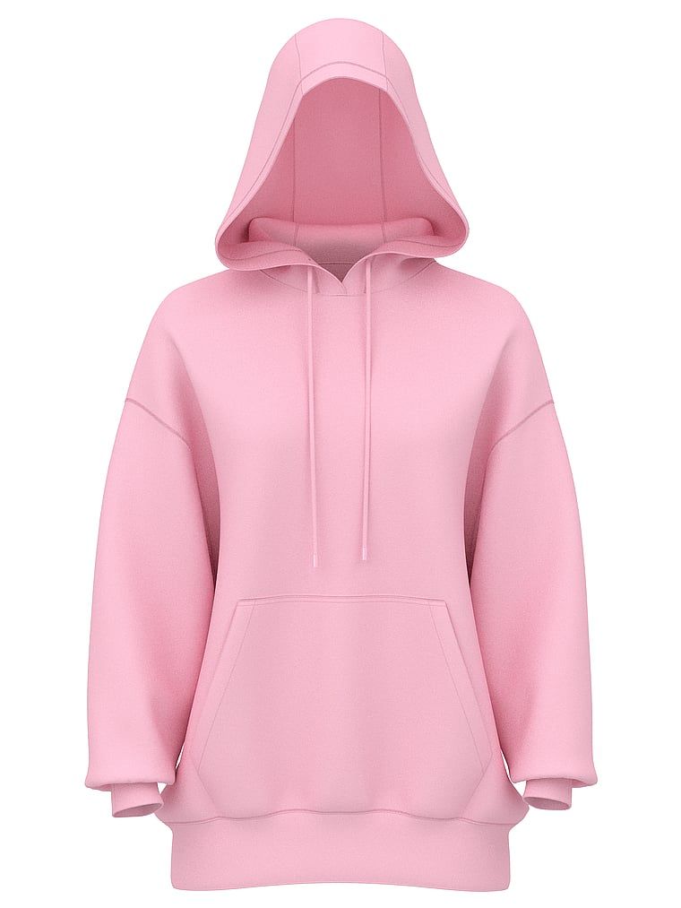 Hanorac iconic din bumbac fleece. Produsul este roz și provine din colecția Angel Essentials.