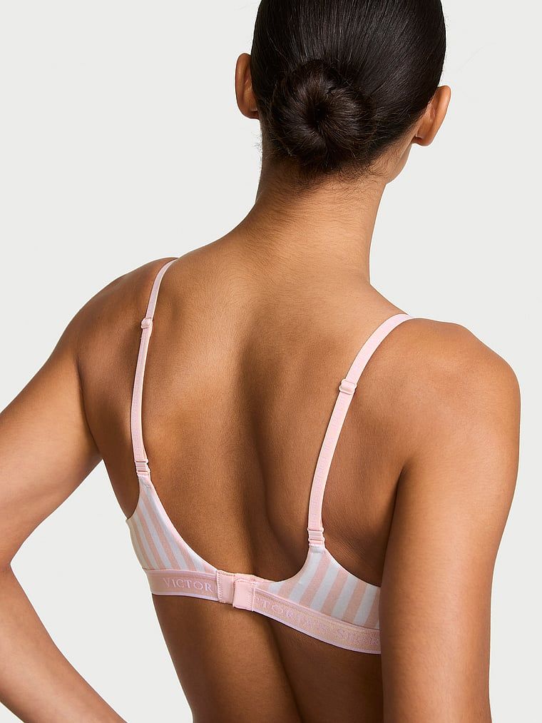 Sutien de bumbac push-up Perfect Shape. Produsul are o culoare cu model și provine din colecția de tricouri.