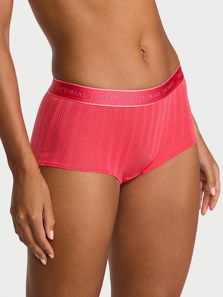 Cotton Chiloți Boyshort cu logo, din modal ultra-fin