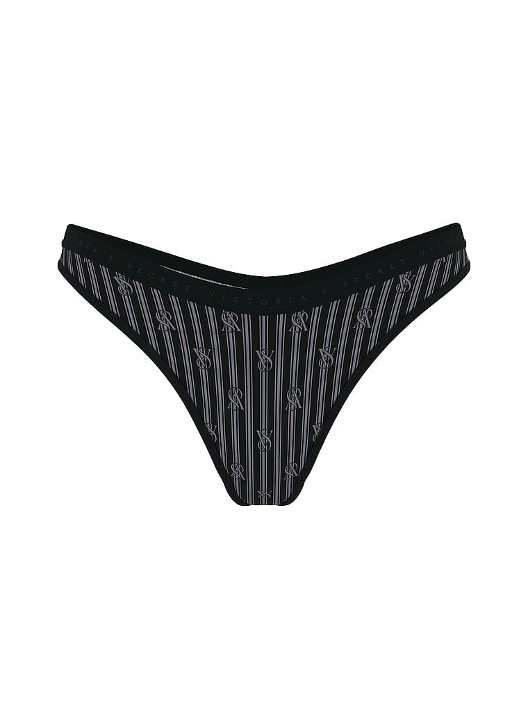 Tanga din bumbac High-Leg Scoop. Produsul este modelat și provine din colecția Victoria's Secret.