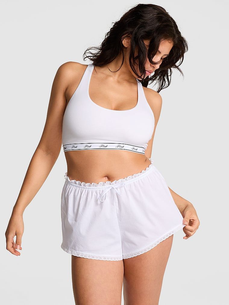 Șort din poplin Cloud