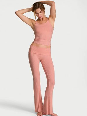 Victoria's Secret SoSoft Set de pantaloni Foldover și maiou din modal cu nervuri late