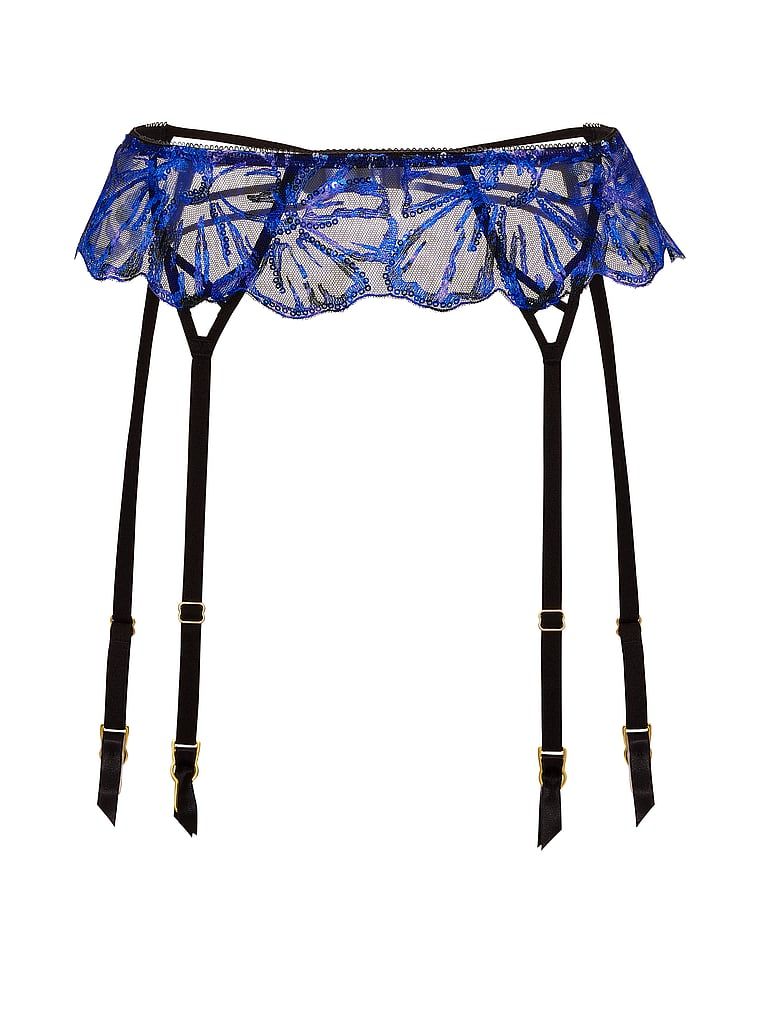 Jartiertieră florală de petrecere. Produsul este modelat și provine din colecția Very Sexy.