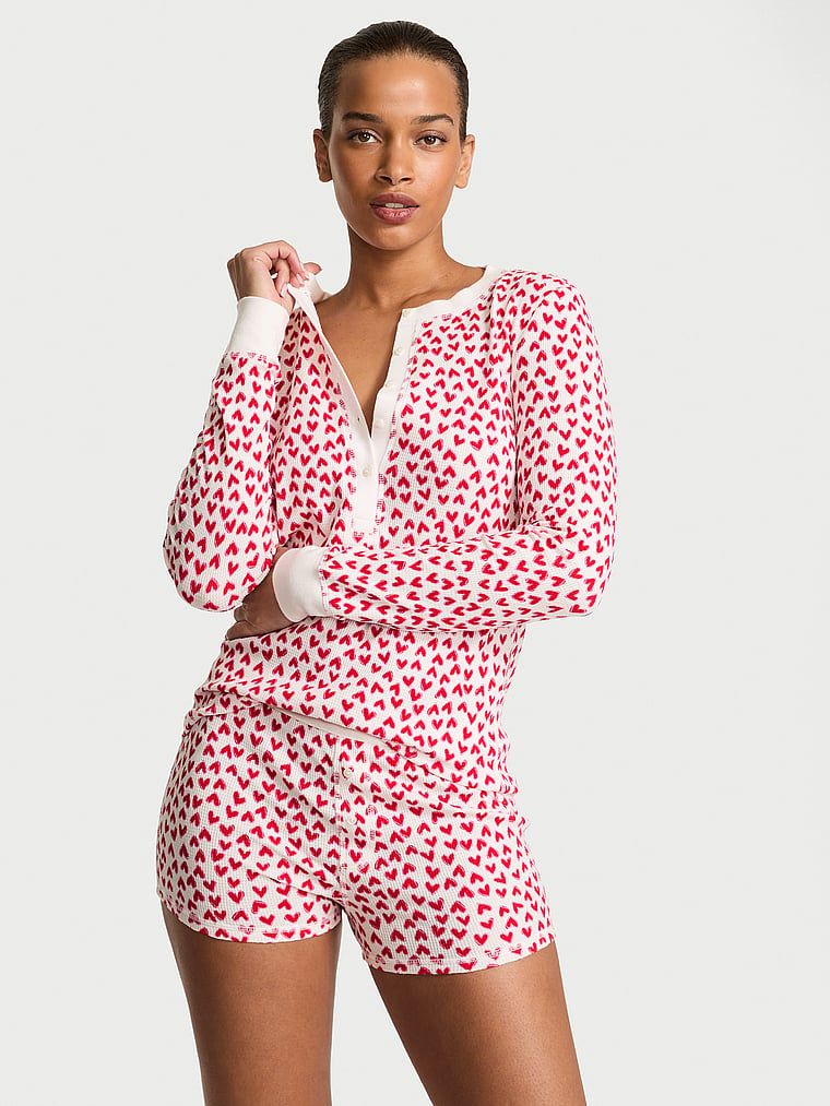 Victoria's Secret Set pijama scurtă Soft Thermal Henley
