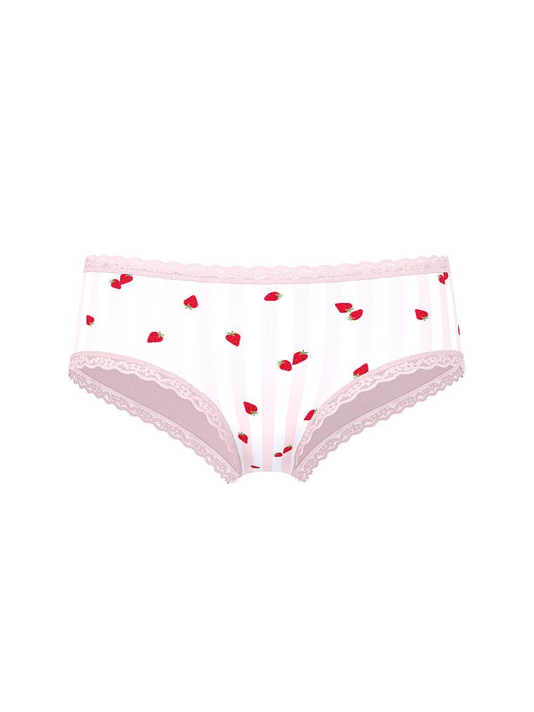 Chiloți de bumbac cu dantelă pe margini, dantelă-talie obraznică. Produsul este modelat și provine din colecția Lace Trim.