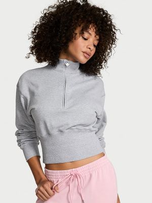 Angel Essentials Bluză sport cu jumătate de fermoar mulată Status Terry
