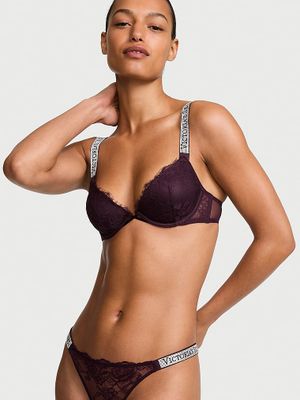 Very Sexy Sutien Demi cu bretele strălucitoare, cu decolteu adânc și căptușeală subțire, din dantelă cu trandafiri