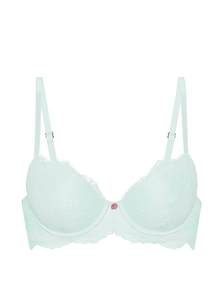 Sutiene din dantelă ușor căptușit, Classic Demi. Produsul este albastru și provine din colecția Dream Angels.