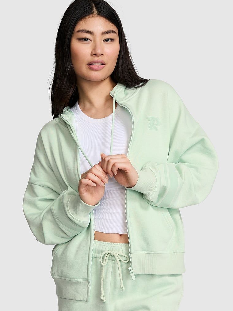 Hanorac lejer cu fermoar, din material fleece Everyday