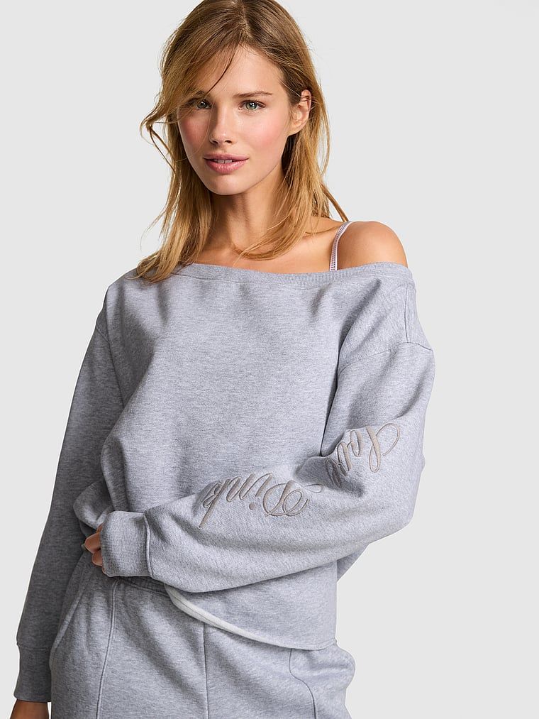 Bluză Campus Fleece off shoulder