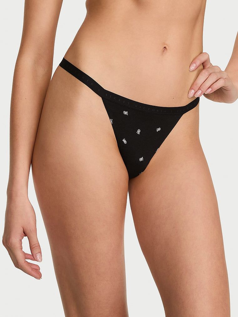 Victoria's Secret Chiloți V-String din bumbac extensibil