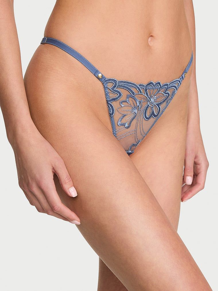 Very Sexy Chiloți Brazilieni cu broderie denim