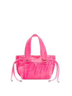 Geantă shopper mini din pânză cu bază plată