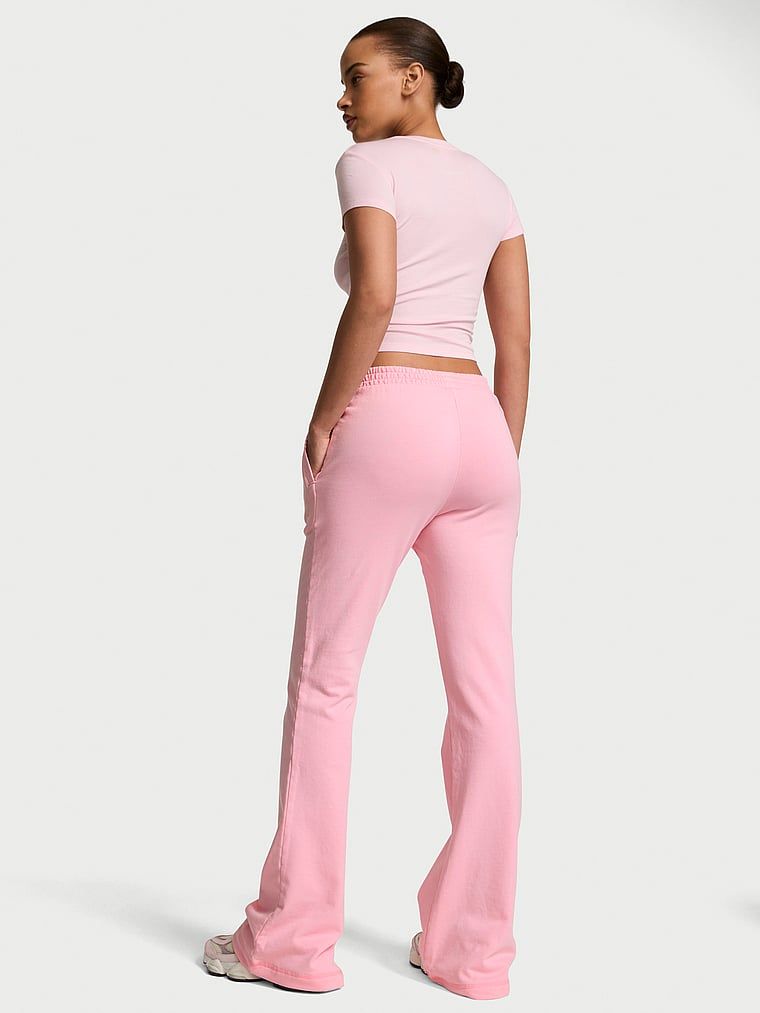 Pantaloni de trening din bumbac Terry-ul preferat. Produsul este roz și provine din colecția Angel Essentials.