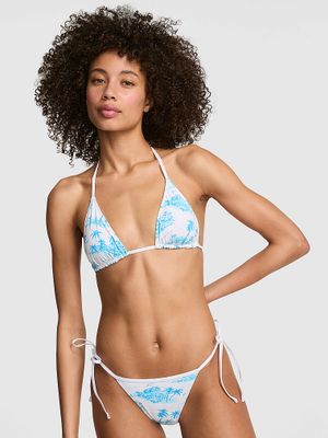 PINK Top de bikini triunghiular reversibil cu șnururi