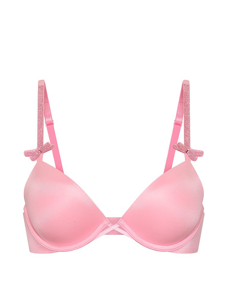 Sutien push-up Shine Bow. Produsul este roz și provine din colecția Very Sexy.