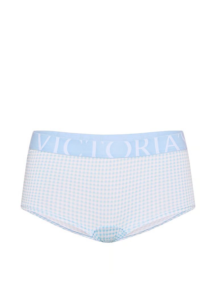Pantaloni scurți de bumbac Logo Exploded Boyshort. Produsul este modelat și provine din colecția Bumbac.