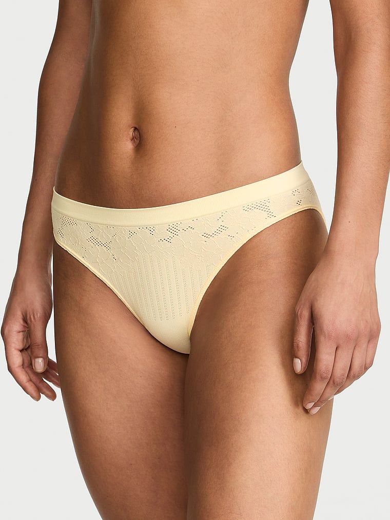 Seamless Chiloți Bikini fără cusături, cu nervuri florale