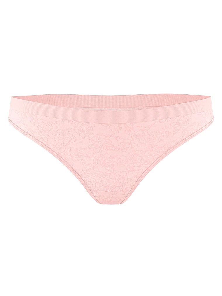Tanga fără cusături. Produsul are un model floral și provine din colecția Seamed.