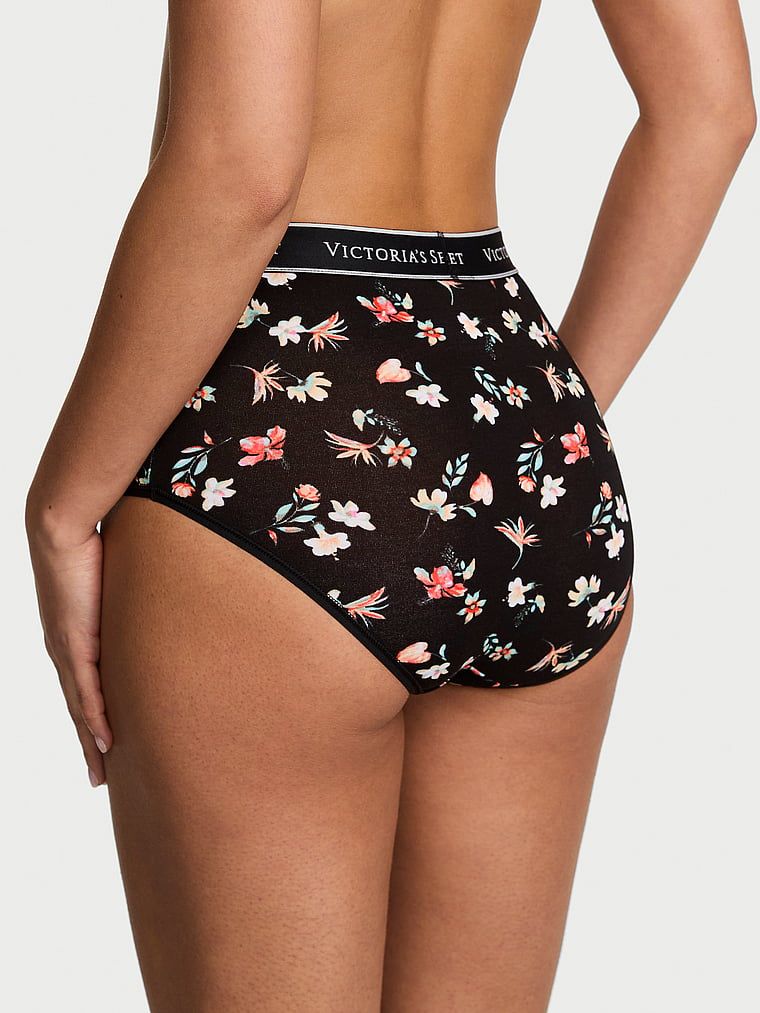 Chiloți din bumbac cu logo-ul brandului și talie înaltă. Produsul are un model floral și provine din colecția Bumbac.