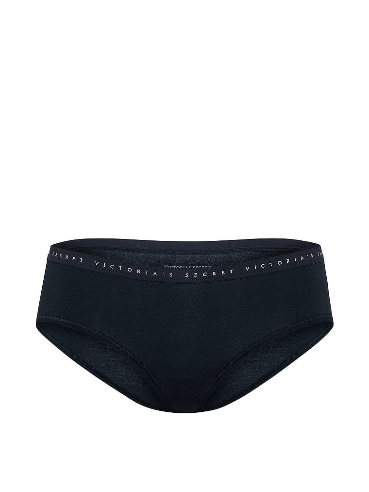 Chiloți de bumbac Bikini. Produsul este albastru și provine din colecția Victoria's Secret.