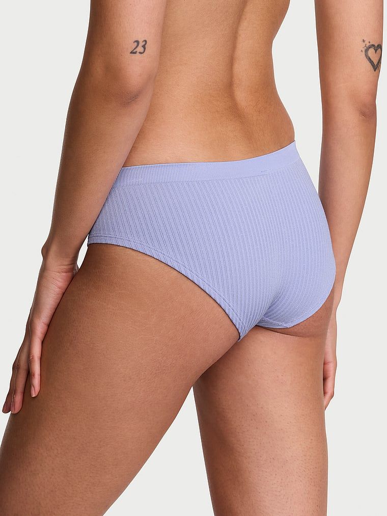Chiloți hiphugger cu coaste transparente fără cusură. Produsul este de culoare mov și provine din colecția Seamless (Seamless Collection).