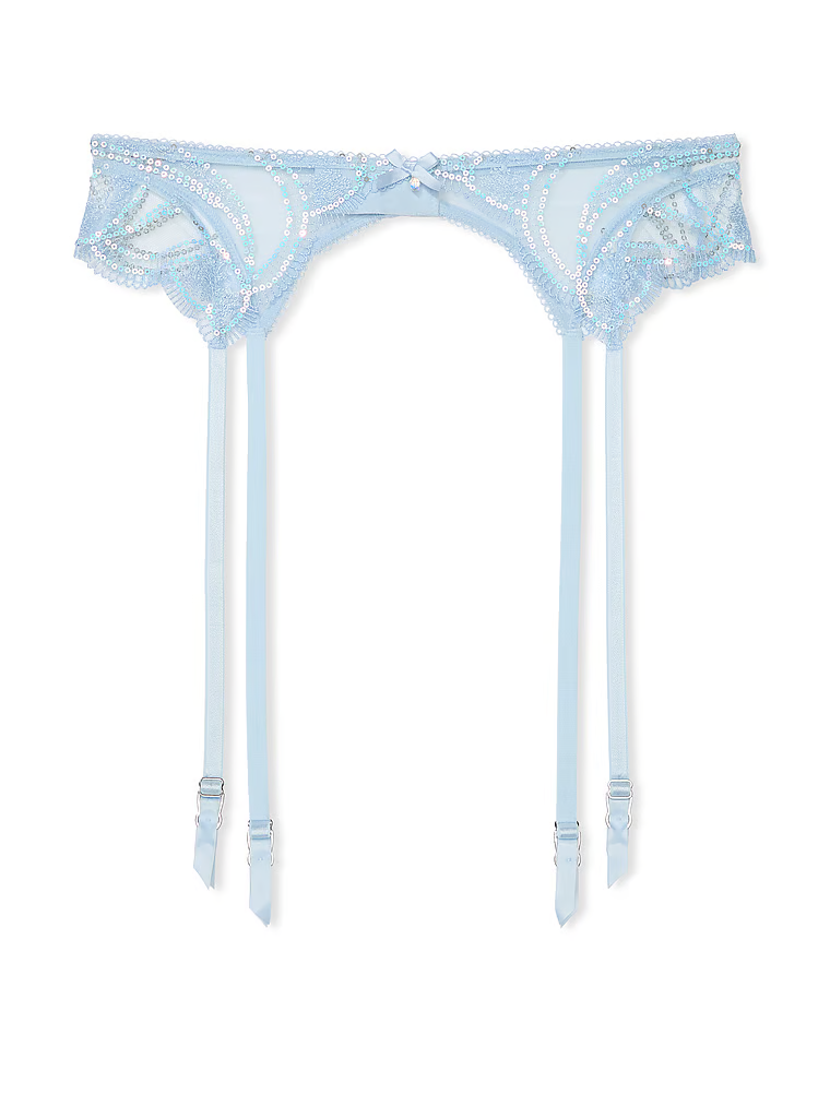 Portjartieră de broderie iridescentă. Produsul este modelat și provine din colecția Dream Angels.