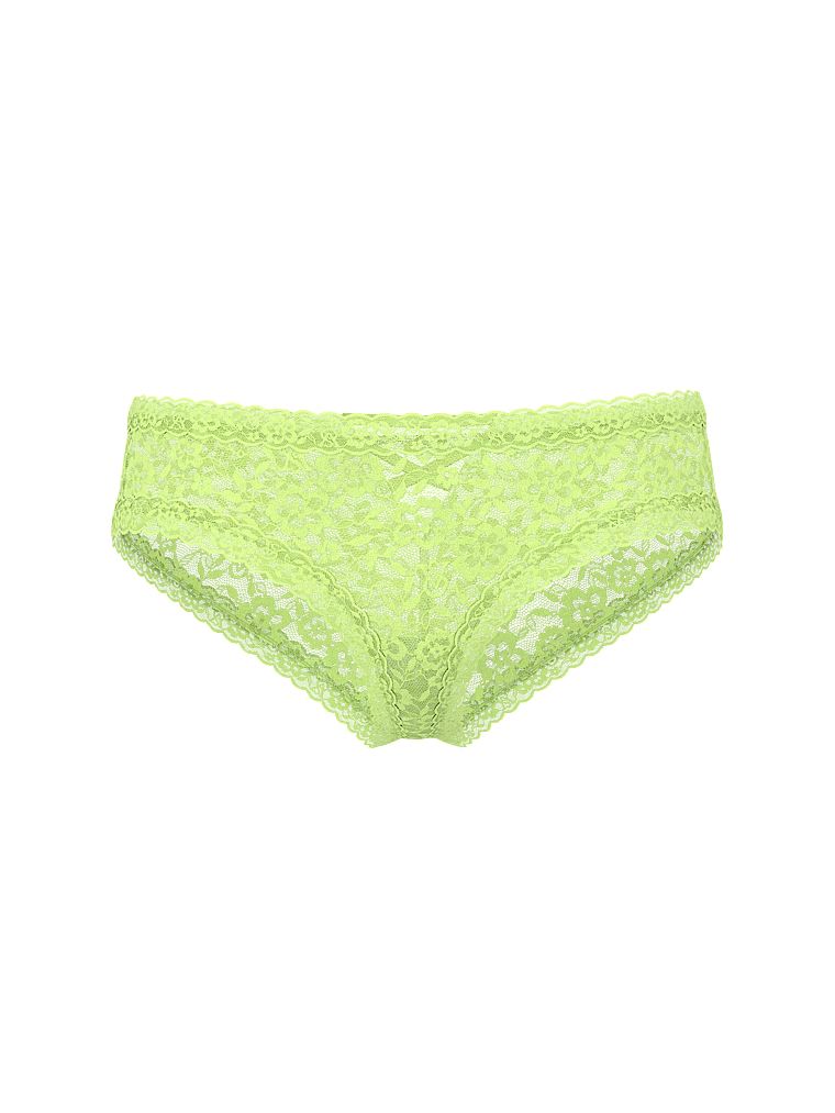 Chiloți din dantelă cu bretele la spate Blossom Cheeky. Produsul este de culoare verde și provine din colecția Lacie.