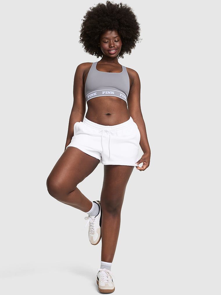 Șort din material Ivy Fleece, cu tiv rulat