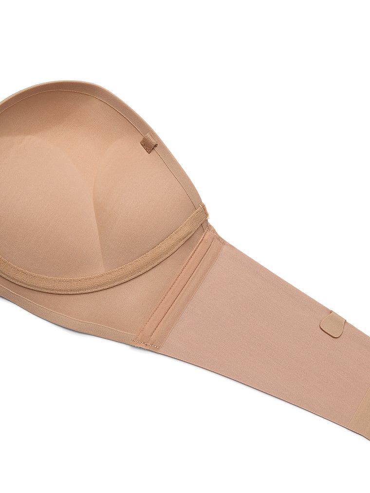 Sutien push-up fără bretele care închid mărimea 2 mărimi bombshell. Produsul este de culoare bej și provine din colecția Invisible by Victoria's Secret.