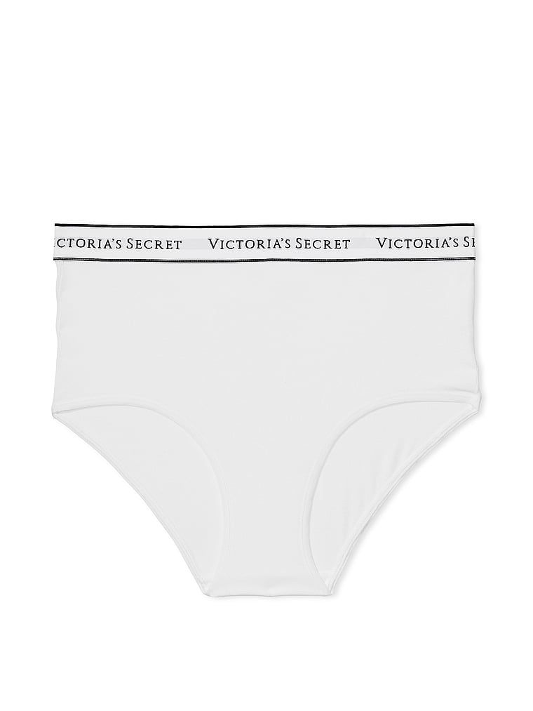 Chiloți din bumbac cu chiloți cu talie înaltă cu logo al mărcii. Produsul este alb și provine din colecția Bumbac.