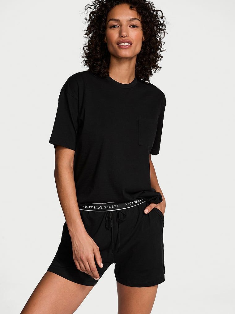 Victorias Secret Set de pijama scurtă din bumbac 100%