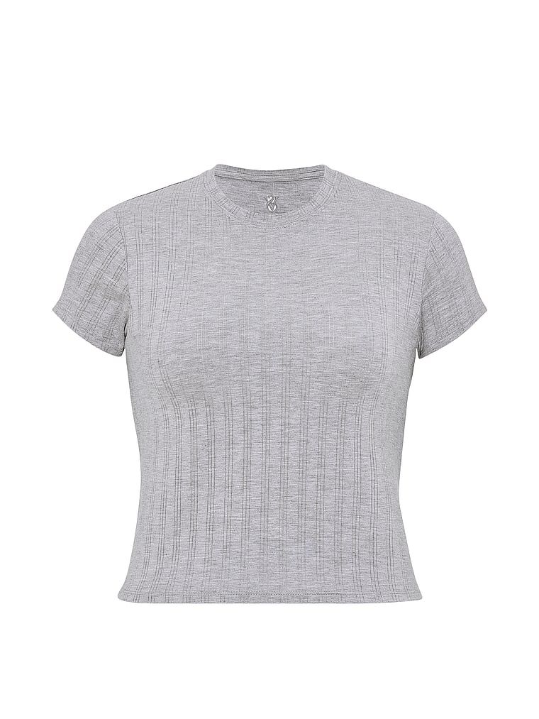 Tricou Modal SoSoft Ultra-Fine pentru dormit. Produsul este de culoare gri și provine din colecția Victoria's Secret.