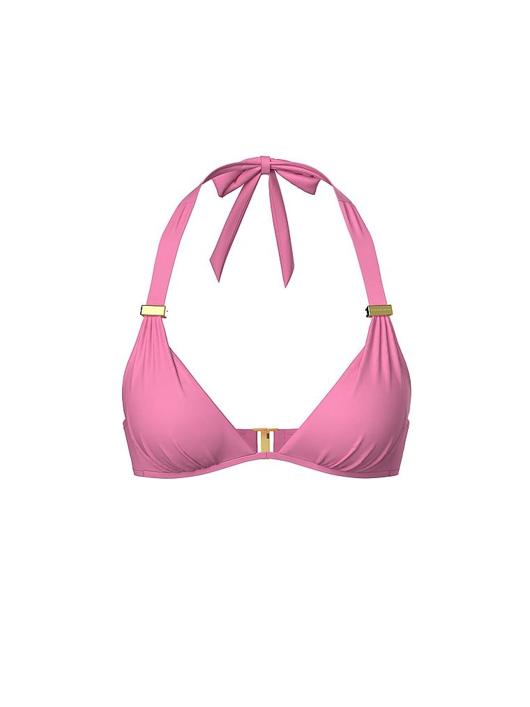 Bluza esențială Harlow push-up de bikini. Produsul este roz și provine din colecția Victoria's Secret Swim.