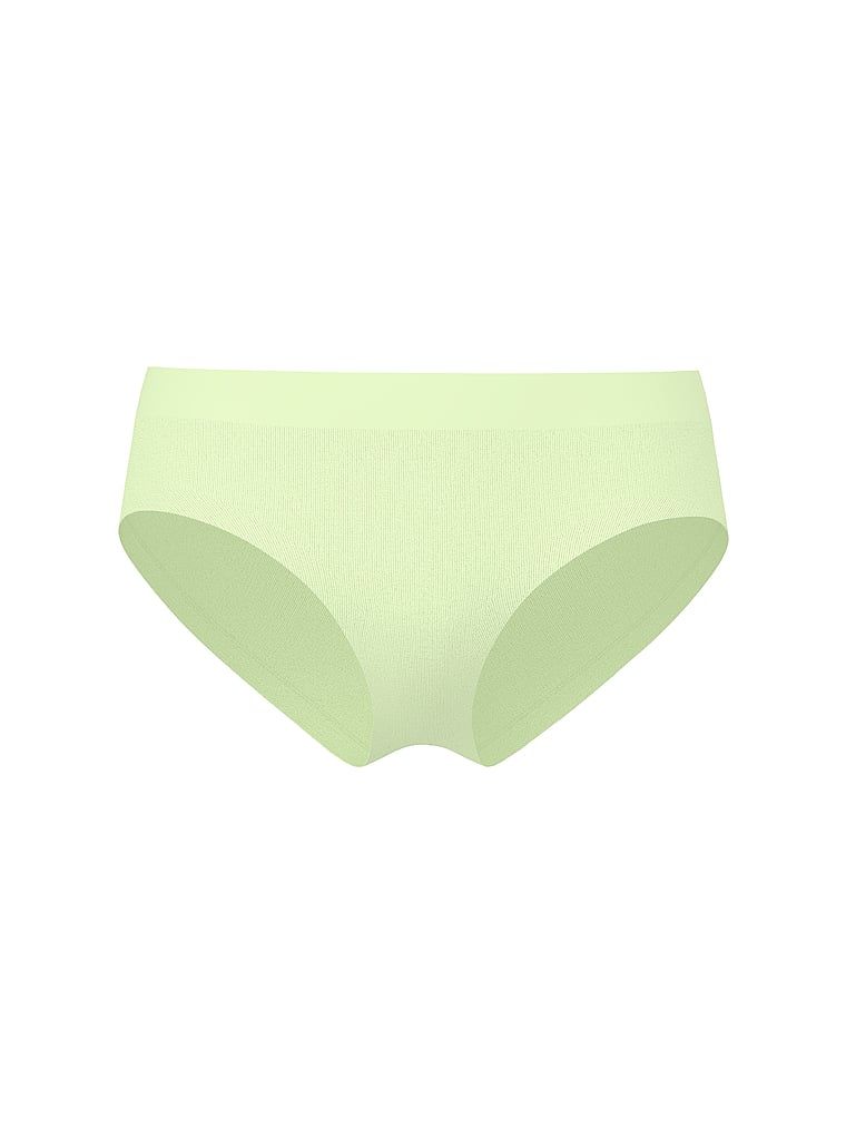 Chiloți hiphugger cu coaste transparente fără cusură. Produsul este de culoare verde și provine din colecția Seamless (Seamless Collection).