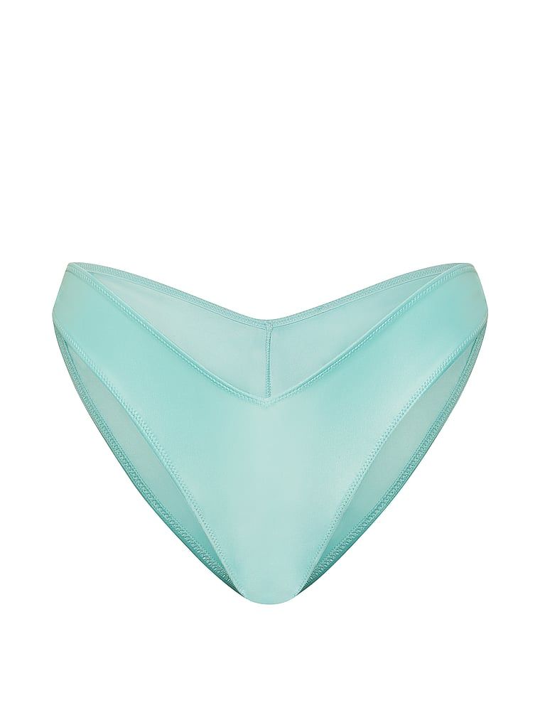 Chiloți brazilieni brazilieni cu spate cu fundă. Produsul este albastru și provine din colecția Dream Angels.